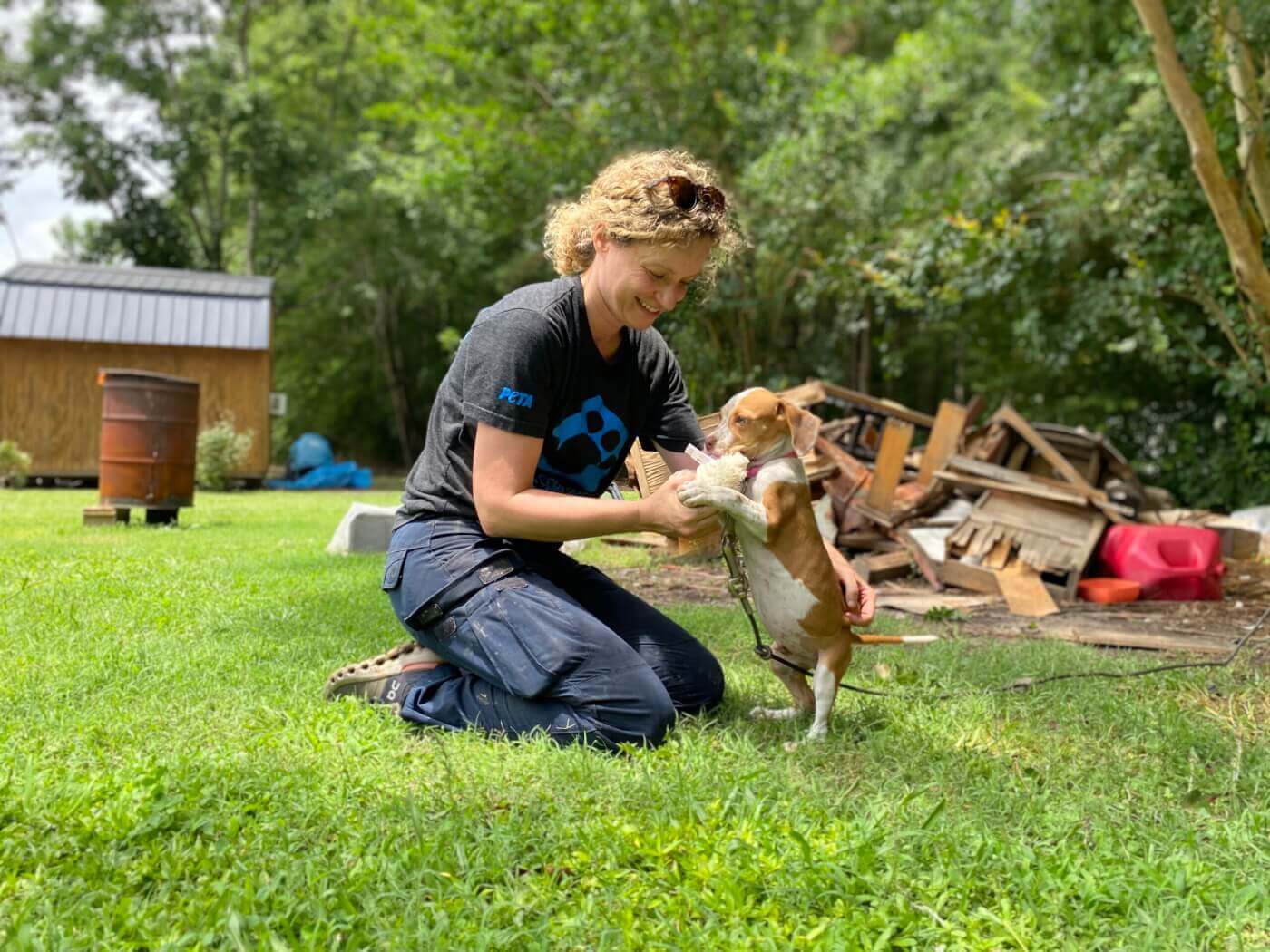 Conoce al equipo de rescate de PETA y a los animales que ayudan 